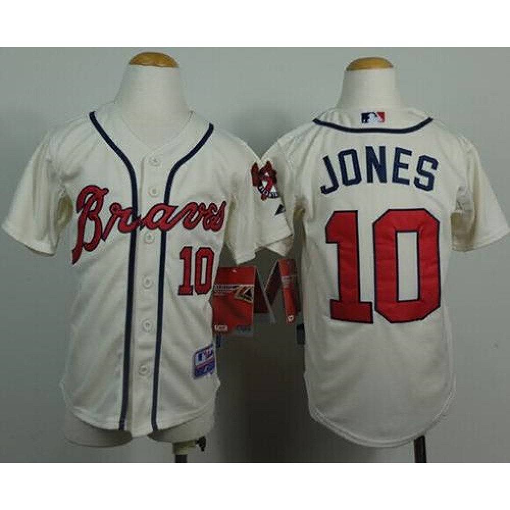 Braves_10_Chipper_Jones_Cream_Cool_Base_Stitched_Youth_MLB_Jersey_dmC1Oq0VH