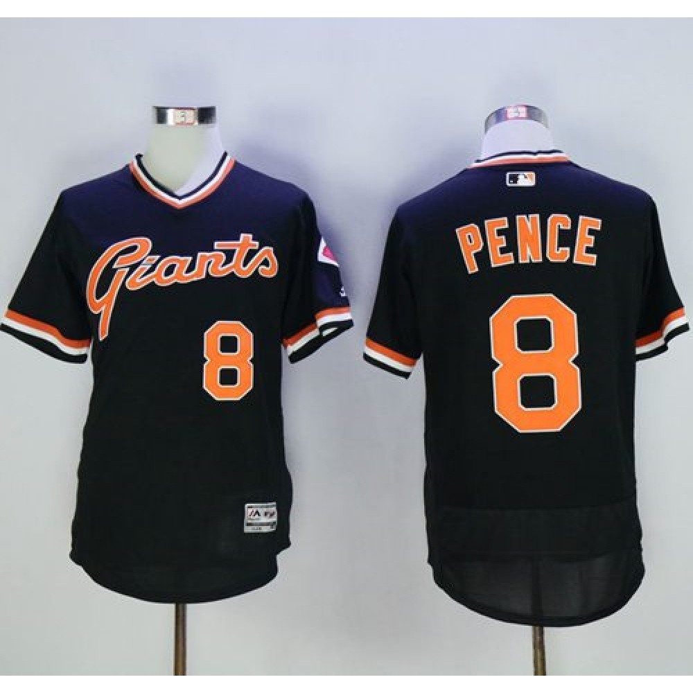 Giants_8_Hunter_Pence_Black_Flexbase_Authentic_Collection_Cooperstown_Stitched_MLB_Jersey_aIK4t2hL6