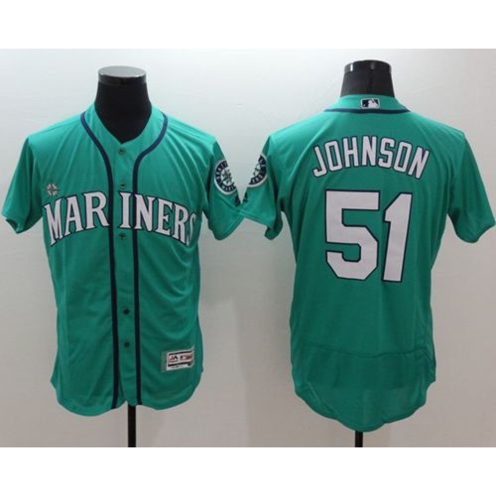 Mariners_51_Randy_Johnson_Green_Flexbase_Authentic_Collection_Stitched_MLB_Jersey_4wKgJEbWZ