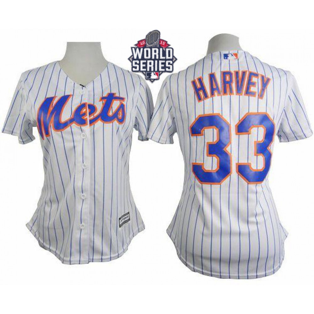 Mets_33_Matt_Harvey_White_Blue_Strip__W_2015_World_Series_Patch_Women_s_Home_Stitched_MLB_Jersey_bHKAtD2Mj