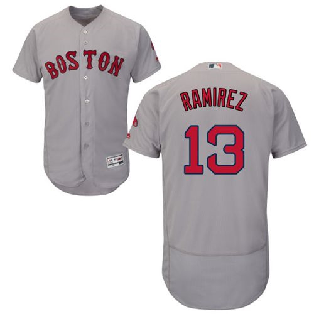 Red_Sox_13_Hanley_Ramirez_Grey_Flexbase_Authentic_Collection_Stitched_MLB_Jersey_X03CuPe6Q