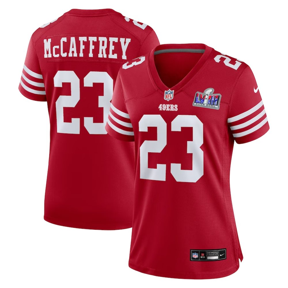 Womens_San_Francisco_49ers_Christian_McCaffrey_Nike_Scarlet_Super_Bowl_LVIII_Game_Jersey_uspgj