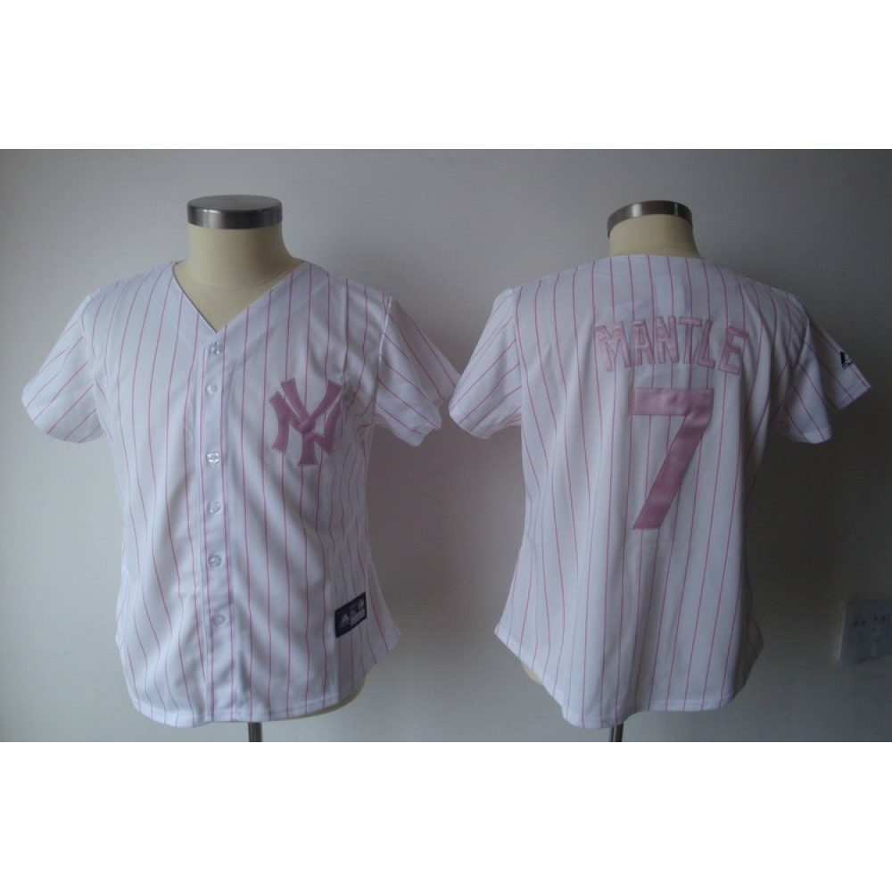 Yankees_7_Mickey_Mantle_White_With_Pink_Strip_Women_s_Fashion_Stitched_MLB_Jersey_k82QqRpcH